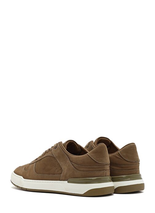 Erkek Bej Bağcıklı Nubuk Deri Sneaker 25SFD6114V3 - Görsel 6