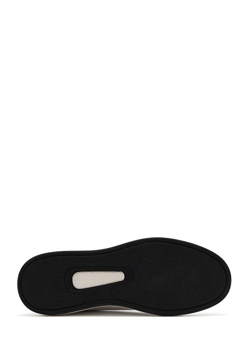 Erkek Beyaz Bağcıklı Deri Sneaker 25SFD611618 - Görsel 5