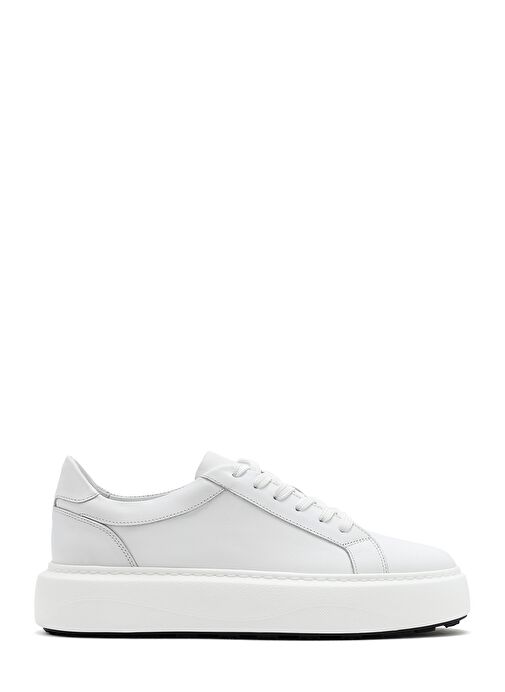 Derimod Derimod Erkek Beyaz Bağcıklı Kalın Tabanlı Deri Sneaker 25SFD611818 | Boyner Beyaz - 2. görsel