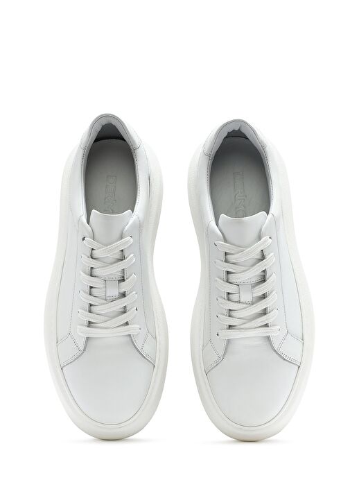 Derimod Derimod Erkek Beyaz Bağcıklı Kalın Tabanlı Deri Sneaker 25SFD611818 | Boyner Beyaz - 8. görsel