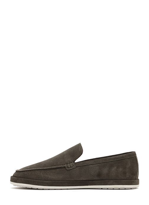 Erkek Haki Süet Deri Loafer 25SFD612310 - Görsel 3