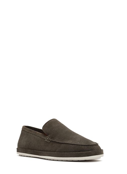 Erkek Haki Süet Deri Loafer 25SFD612310 - Görsel 7