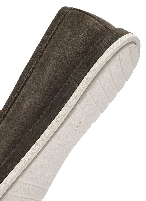 Erkek Haki Süet Deri Loafer 25SFD612310 - Görsel 9