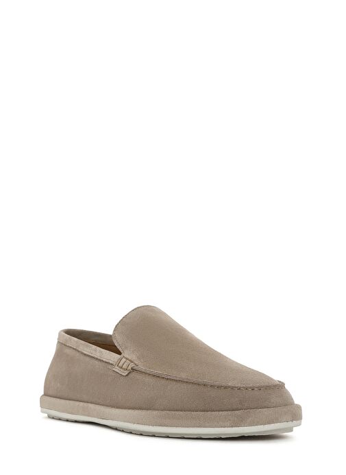 Erkek Bej Süet Deri Loafer 25SFD612310 - Görsel 7
