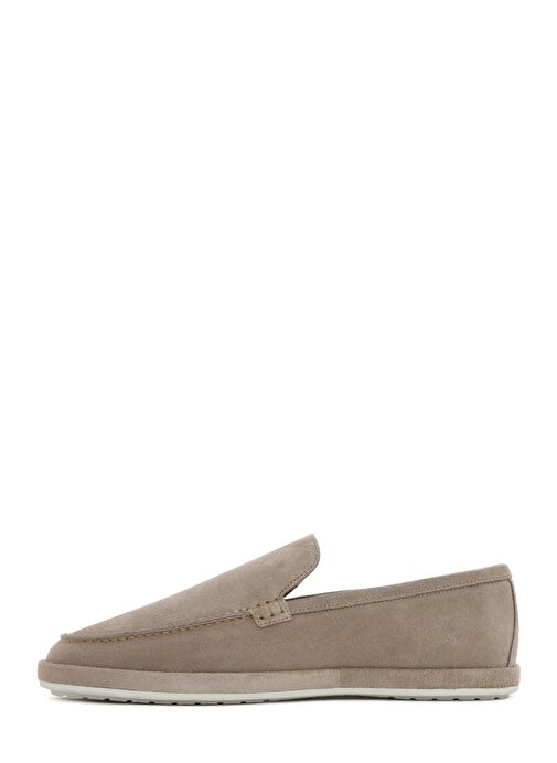 Erkek Bej Süet Deri Loafer 25SFD612310 - Görsel 3