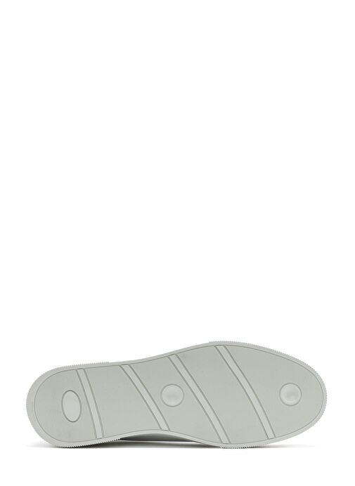 Erkek Beyaz Bağcıklı Deri Sneaker 25SFD6126FT - Görsel 5