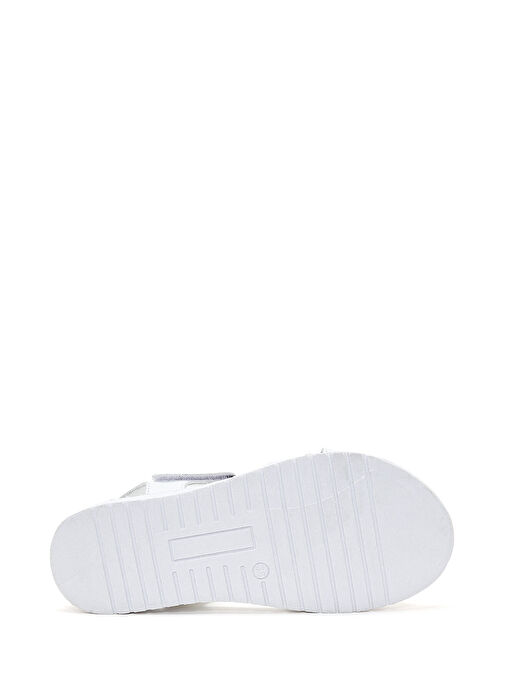 Kadın Beyaz Bantlı Deri Comfort Sandalet 25SFD340318 - Görsel 5
