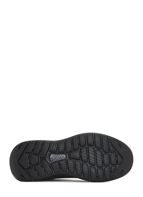 Erkek Siyah Bağcıklı Kalın Tabanlı Deri Sneaker 25SFD641018 - Görsel 5