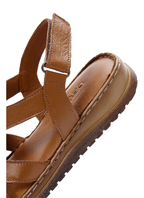 Kadın Taba Deri Comfort Sandalet 25SFD340418 - Görsel 8