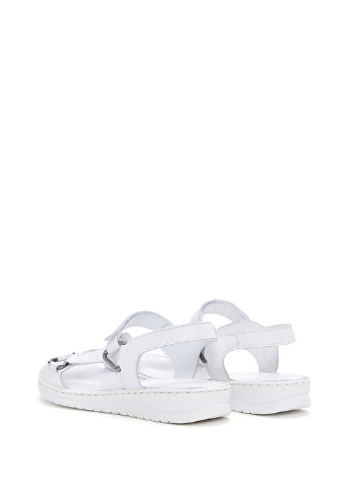 Derimod Derimod Kadın Beyaz Deri Comfort Sandalet 25SFD340518 Sandalet & Terlik | Boyner Beyaz - 6. görsel