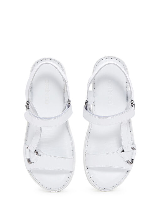 Derimod Derimod Kadın Beyaz Deri Comfort Sandalet 25SFD340518 Sandalet & Terlik | Boyner Beyaz - 7. görsel