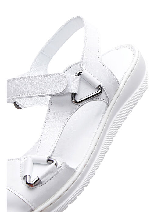 Derimod Derimod Kadın Beyaz Deri Comfort Sandalet 25SFD340518 Sandalet & Terlik | Boyner Beyaz - 8. görsel