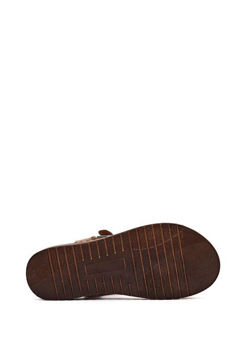 Kadın Taba Deri Comfort Sandalet 25SFD340518 - Görsel 5