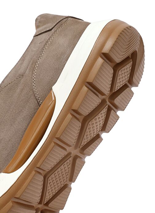 Erkek Vizon Kalın Tabanlı Nubuk Deri Comfort Casual Ayakkabı 25SFD6412V3 - Görsel 9