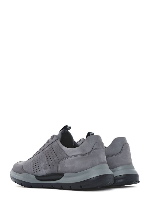 Erkek Gri Bağcıklı Nubuk Deri Casual Ayakkabı 25SFD6413V3 - Görsel 6