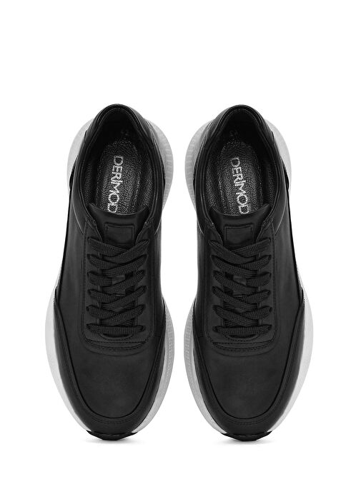 Derimod Derimod Erkek Siyah Bağcıklı Kalın Tabanlı Deri Sneaker 25SFD641518 Boyner'de! Siyah - 8. görsel