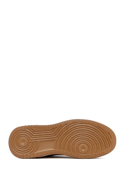 Erkek Bej Bağcıklı Süet Deri Sneaker 25SFD641710 - Görsel 5