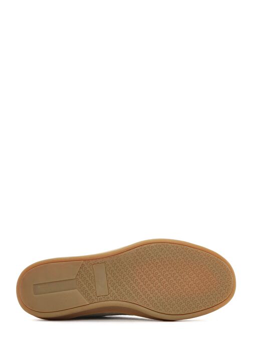 Erkek Bej Bağcıklı Süet Deri Sneaker 25SFD641910 - Görsel 5