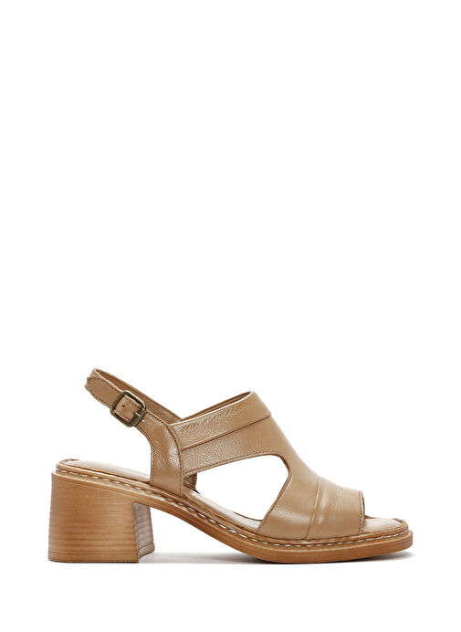Derimod Derimod Belirsiz Kadın Camel Bilekten Bantlı Kalın Topuklu Deri Sandalet 25SFD341018 Sandalet & Terlik | Boyner Belirsiz - 2. görsel