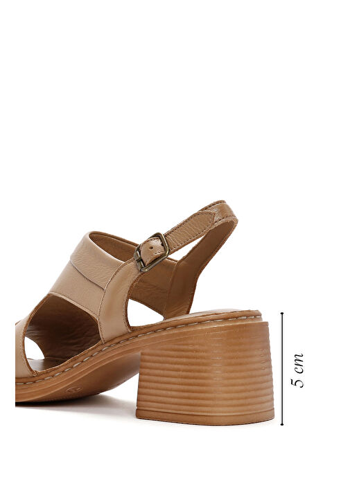 Derimod Derimod Belirsiz Kadın Camel Bilekten Bantlı Kalın Topuklu Deri Sandalet 25SFD341018 Sandalet & Terlik | Boyner Belirsiz - 3. görsel