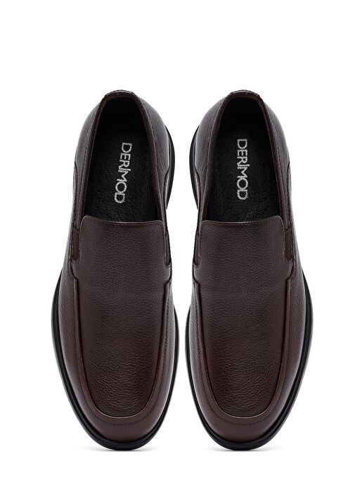 Erkek Kahverengi Deri Loafer 25SFD6421FT - Görsel 8