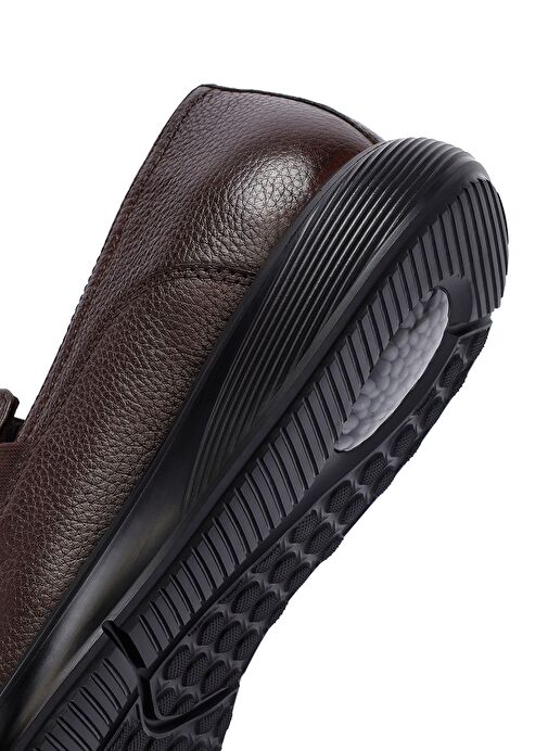 Erkek Kahverengi Deri Loafer 25SFD6421FT - Görsel 9