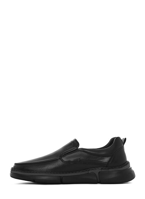 Erkek Siyah Deri Comfort Casual Ayakkabı 25SFD642218 - Görsel 3