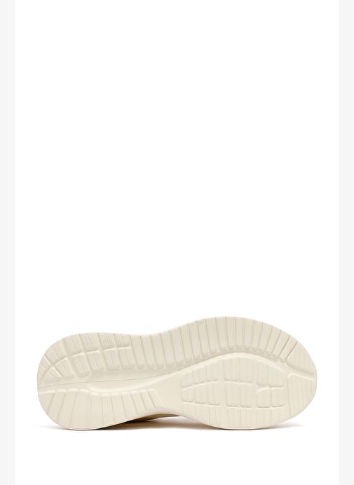 Erkek Bej Bağcıklı Kalın Tabanlı Kumaş Sneaker 25SFD69226F - Görsel 5
