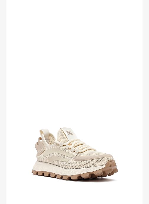 Derimod Zero Erkek Bej Bağcıklı Kalın Tabanlı Kumaş Sneaker 25SFD69406F - Görsel 7
