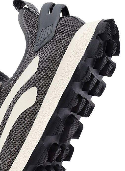 Erkek Gri Bağcıklı Kalın Tabanlı Kumaş Sneaker 25SFD69406F - Görsel 9