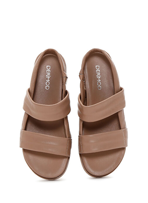 Kadın Vizon Deri Sandalet 25SFD150718 - Görsel 7