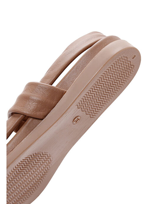 Kadın Vizon Deri Sandalet 25SFD150718 - Görsel 8