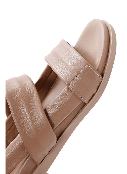 Kadın Vizon Deri Sandalet 25SFD150718 - Görsel 9