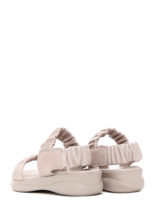 Kadın Vizon Deri Comfort Sandalet 25SFD150818 - Görsel 6