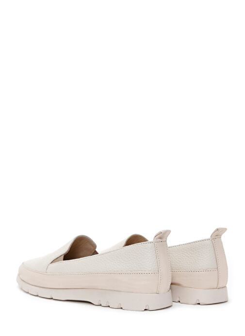 Kadın Krem Deri Comfort Loafer 25SFD1513FT - Görsel 6