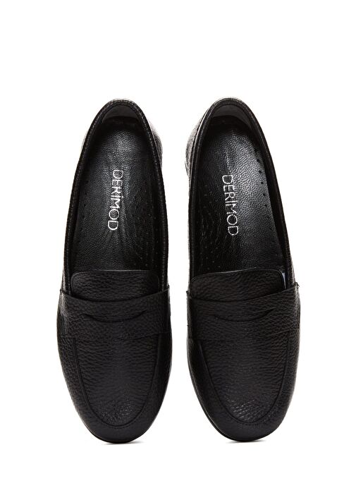 Kadın Siyah Deri Comfort Loafer 25SFD1514FT - Görsel 6