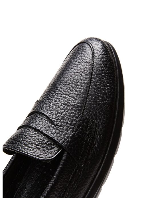 Kadın Siyah Deri Comfort Loafer 25SFD1514FT - Görsel 7