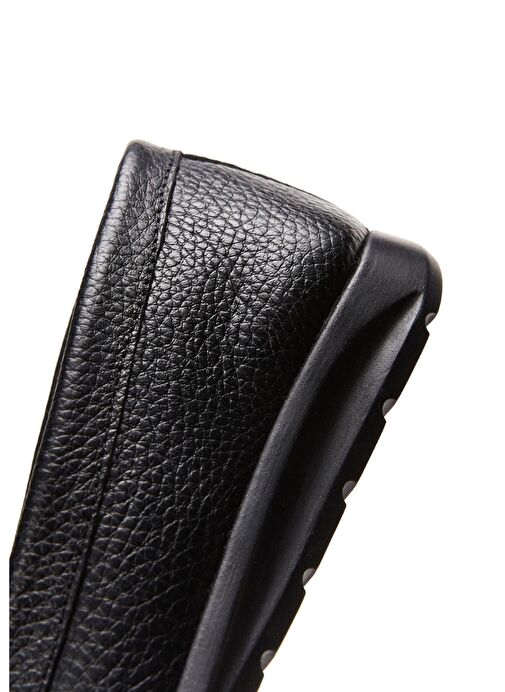 Kadın Siyah Deri Comfort Loafer 25SFD1514FT - Görsel 8