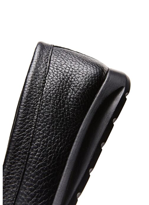 Kadın Siyah Deri Comfort Loafer 25SFD1514FT - Görsel 9