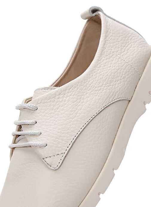 Derimod Derimod Kadın Bej Bağcıklı Deri Comfort Ayakkabı 25SFD1515FT Boyner'de! Bej - 8. görsel