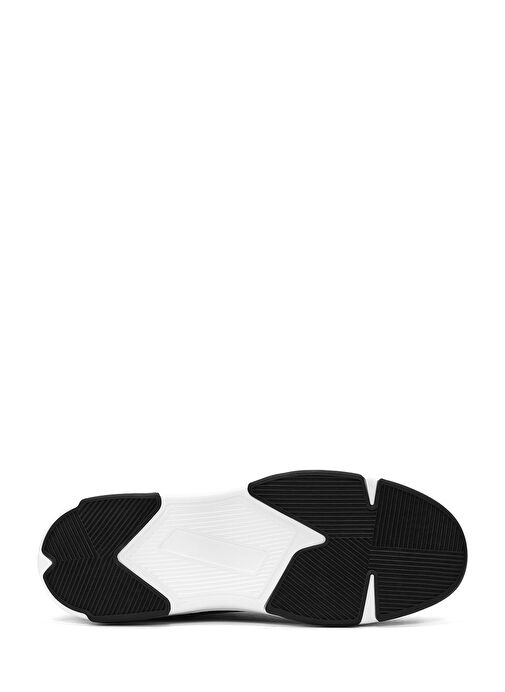 Erkek Siyah Bağcıklı Deri Sneaker 25SFD688818 - Görsel 5