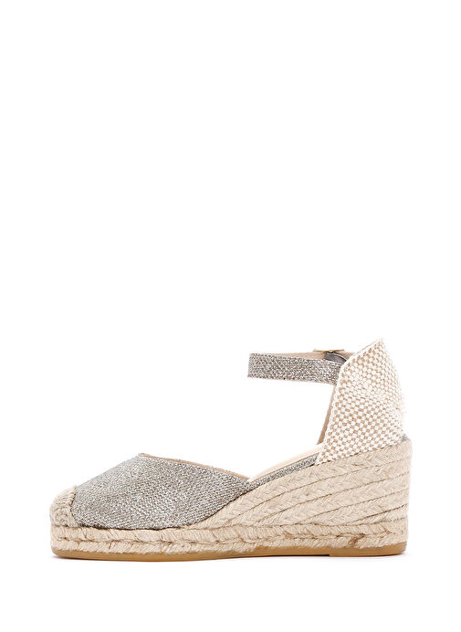 Derimod Derimod Kadın Bej Bilekten Bantlı Dolgu Topuklu Deri Espadril 25SFD151214 Casual Ayakkabı | Boyner Bej - 3. görsel