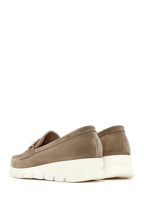 Kadın Vizon Dolgu Topuklu Süet Deri Comfort Loafer 25SFD151710 - Görsel 6