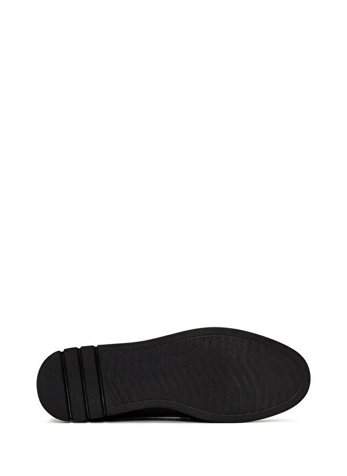 Kadın Siyah Tokalı Deri Comfort Loafer 25SFD151818 - Görsel 5