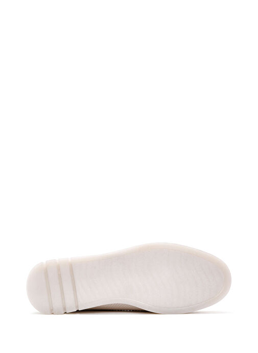 Kadın Krem Tokalı Deri Comfort Loafer 25SFD151818 - Görsel 5
