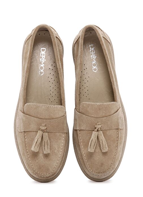 Derimod Derimod Kadın Bej Süet Deri Comfort Loafer 25SFD152010 | Boyner Bej - 8. görsel