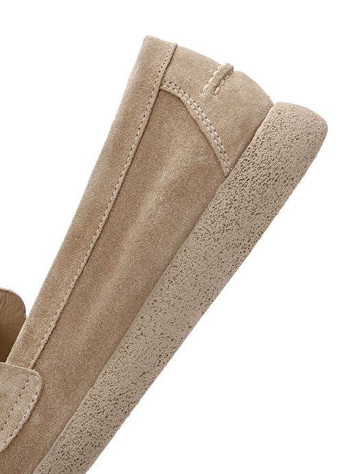 Derimod Derimod Kadın Bej Süet Deri Comfort Loafer 25SFD152010 | Boyner Bej - 9. görsel