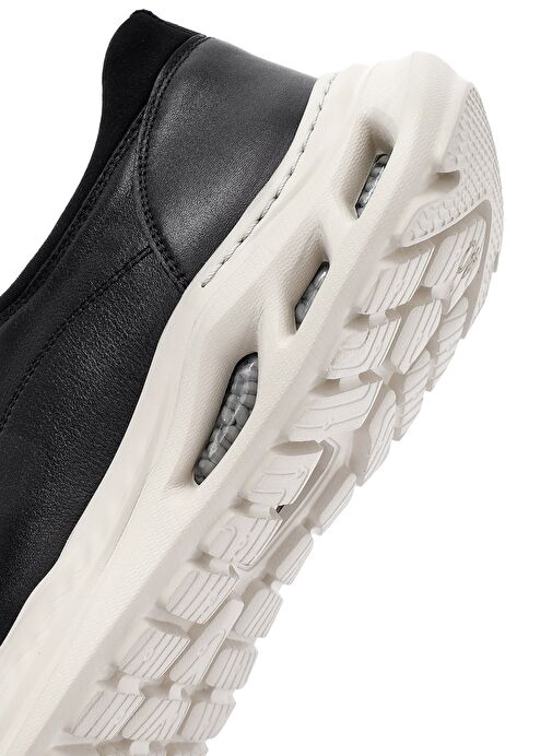 Erkek Siyah Bağcıklı Kalın Tabanlı Deri Sneaker 25SFD6760FT - Görsel 9