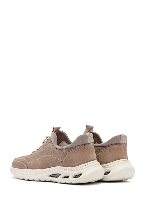 Erkek Vizon Bağcıklı Nubuk Deri Sneaker 25SFD6760V3 - Görsel 6