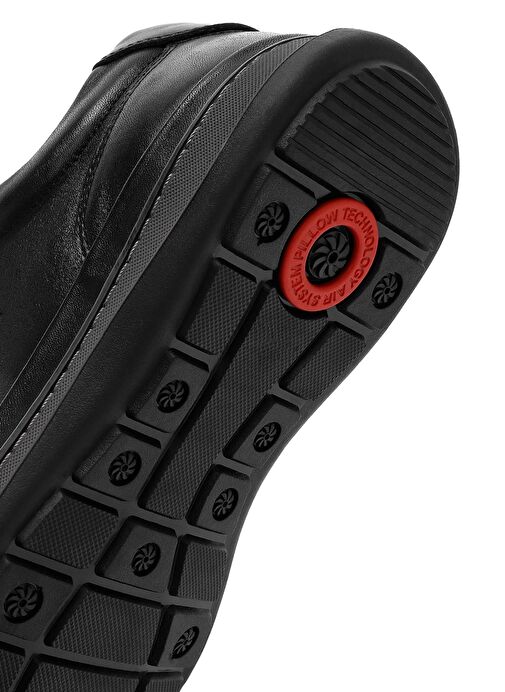 Erkek Siyah Bağcıklı Deri Casual Ayakkabı 25SFD676118 - Görsel 9